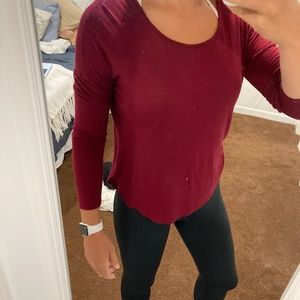 Maroon Cross Back Shirt